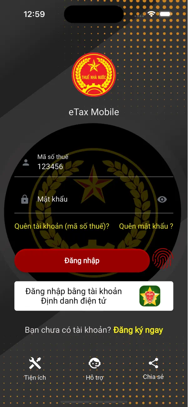 Hình ảnh eTax Mobile 00